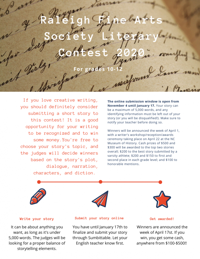 Raleigh Fine Arts Society Literary Contest 2020
