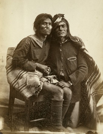 A Navajo Two-Spirit couple circa 1866, Museum of New Mexico 